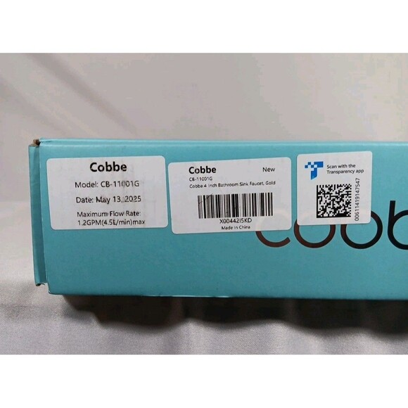 Cobbe Brushed Gold High Arc Bathroom Faucet (CB-11001G) with Drain & H2O Lines - Picture 5 of 5